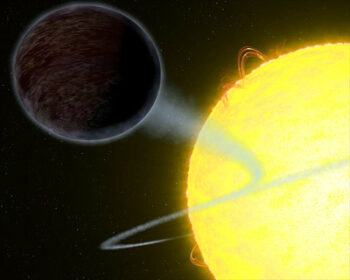 "Pitch-black Exoplanet (Illustration)" by NASA Hubble is licensed under CC BY 2.0.