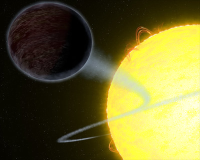 "Pitch-black Exoplanet (Illustration)" by NASA Hubble is licensed under CC BY 2.0.