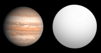 Comparison of exoplanet TrES-1 b with Jupiter